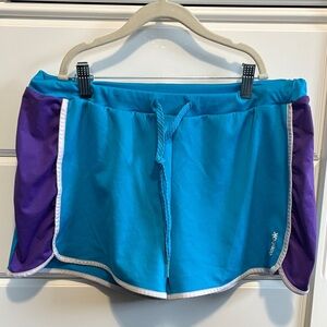 Reebok Turquoise and Violet Active Sports Shorts size M GUC